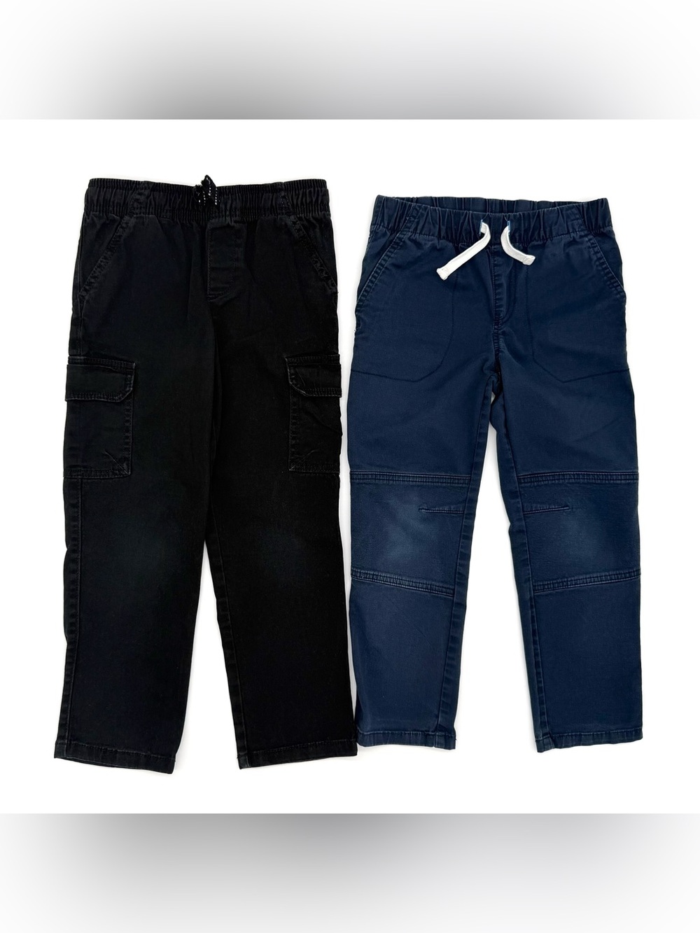 GUC Cat & Jack 5, Jumping Beans 6 Little Boys Straight Pant Bundle in Blue Black